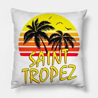 Saint Tropez Retro Sunset Pillow