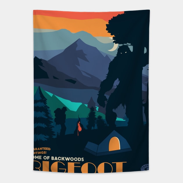 Bigfoot Tapestry by Heymoonly