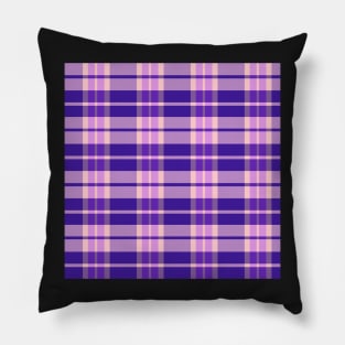 Vaporwave Aesthetic Daviana 1 Hand Drawn Textured Plaid Pattern Pillow