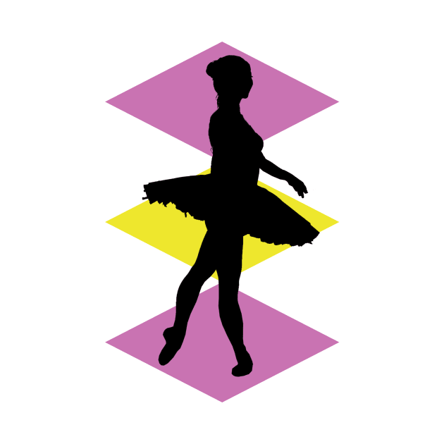 Dancing Silhouette with Coloured Diamonds by shellysom91