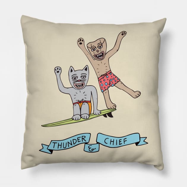 Thunder & Chief - Hey! Pillow by Thunder & Chief