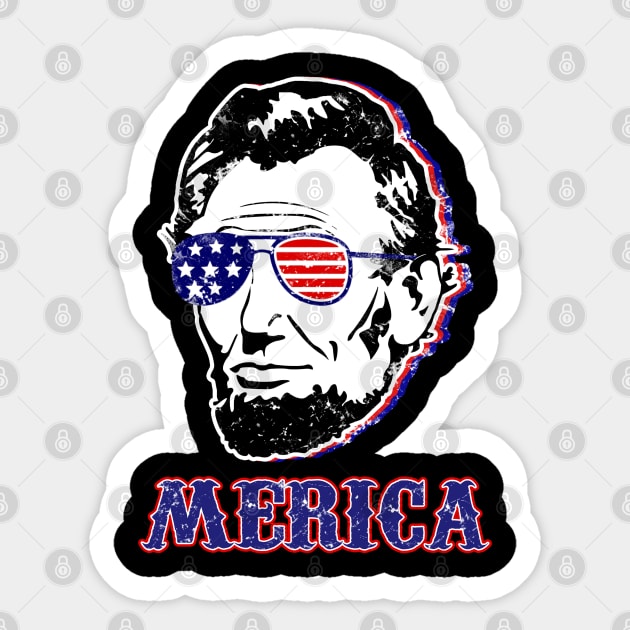 Merica Abe Lincoln 4th Of July American Flag Murica T-Shirt Merica Abe Lincoln 4th Of July American Flag Murica T-Shirt