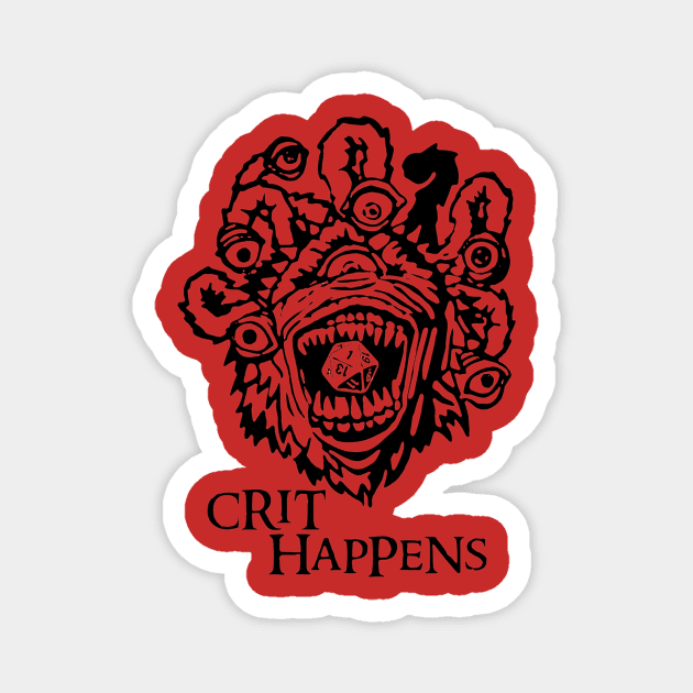 Beholder Dungeons and Dragons Crit Happens Magnet by OtakuPapercraft