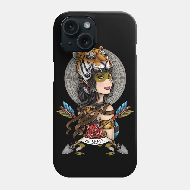 Be Brave Phone Case by samphillipsillustration