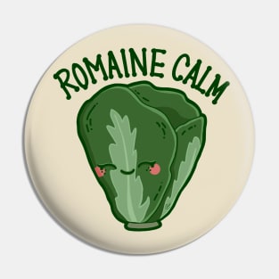 Romaine Calm - Cute Chill Romaine Lettuce Pin