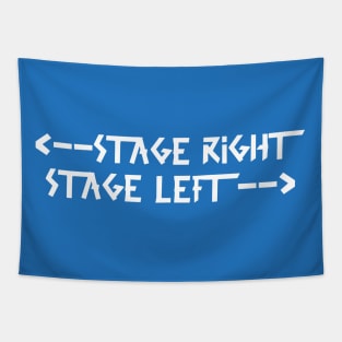 Back Print: stage right  stage left White Tapestry