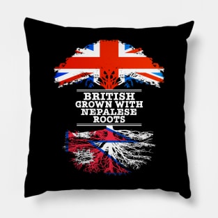 British Grown With Nepalese Roots - Gift for Nepalese With Roots From Nepal Pillow