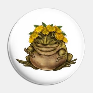 Crowned Frog Pin