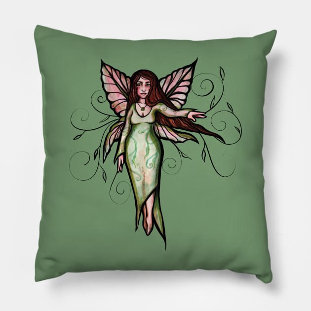 Flower Fairy Goddess Pillow by bubbsnugg