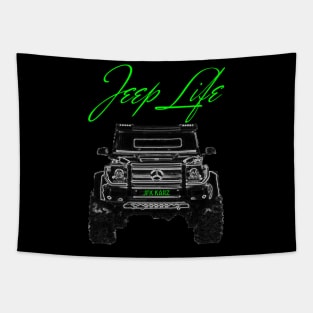 Jeep Life Mercedes 4x4 Monster Truck Tapestry