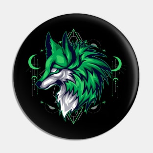 wolf art Pin