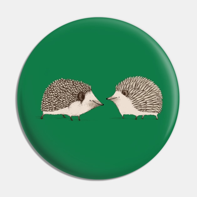 Two Hedgehogs Pin by Sophie Corrigan