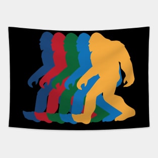 Vintage Bigfoot Silhouette Retro 70s Tapestry