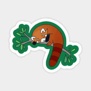 Red Panda Sleeping Magnet