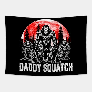 Daddy Squatch Funny Bigfoot Dad Sasquatch Yeti Fathers day Tapestry
