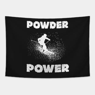 Powder Power, Skiing image Tapestry