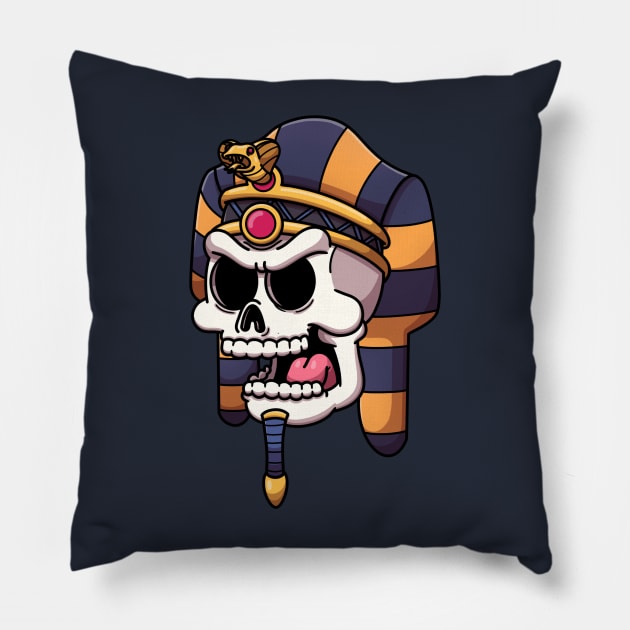 Pharaoh Skull Pillow by TheMaskedTooner