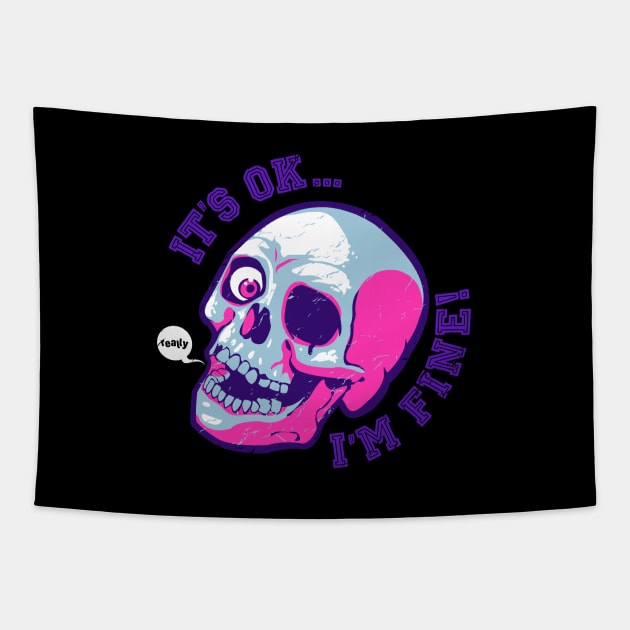 Skull Tapestry by dracoimagem