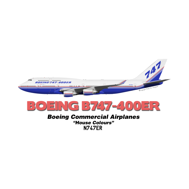 Disover Boeing B747-400ER - Boeing "House Colours" - B744 - T-Shirt