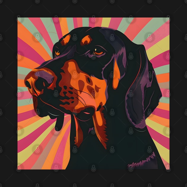 Black and Tan Coonhound in 70's by NatashaCuteShop