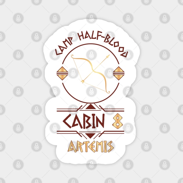 Cabin #8 in Camp Half Blood, Child of Artemis – Percy Jackson inspired design Magnet by NxtArt