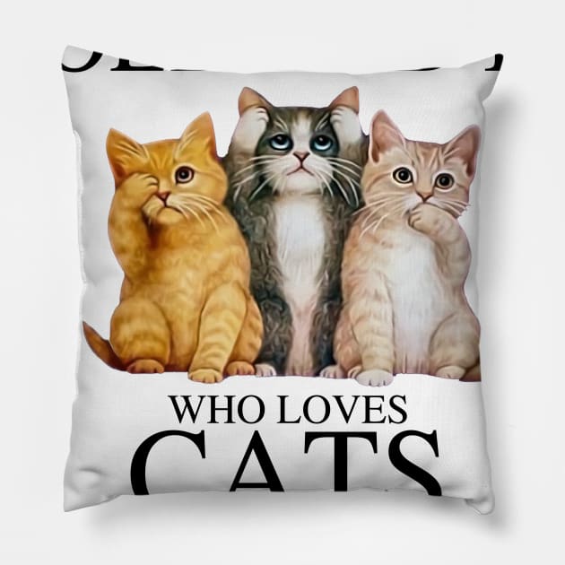 Never Underestimate An Old Lady Who Loves Cats November Pillow by louismcfarland
