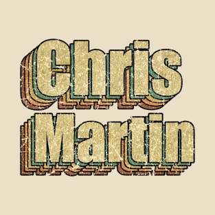 Chris Martin // Vintage Rainbow Typography Style // 70s T-Shirt