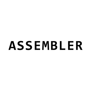 Assembler programing language simple dark logo T-Shirt