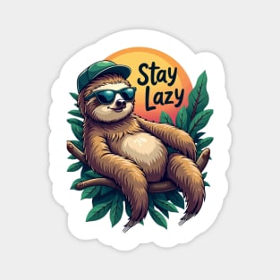 Slothful Serenity: Embracing the Lazy Life Magnet