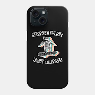 Skate fast, eat trash - radical raccoon Phone Case