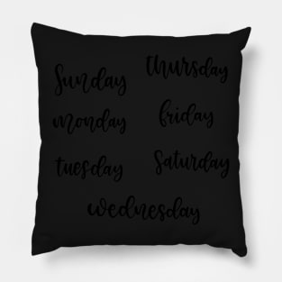 Days of the Week Sticker Pack Pillow