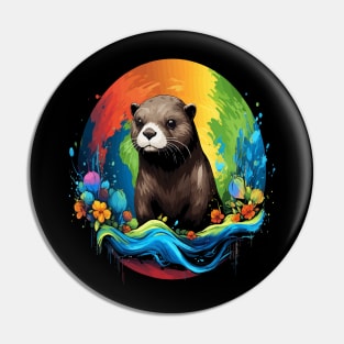 Otter Earth Day Pin