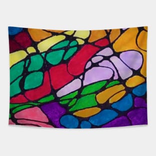 Stained Glass Mosaics 2-Neographic-art,Relaxing Art,Meditative Art Tapestry