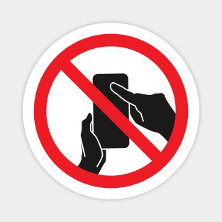 No Social Media Sign Magnet