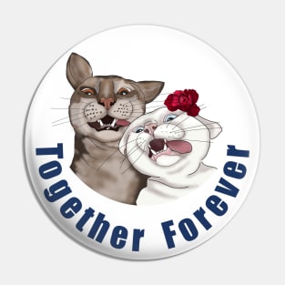 Funny cats Together forever Great love Pin