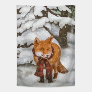 Winter Fox Tapestry