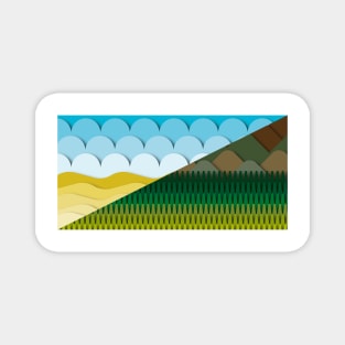 beach and divided forest Magnet