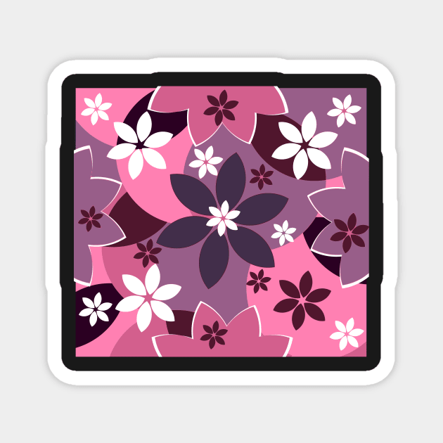 Colorful floral joy Magnet by cocodes