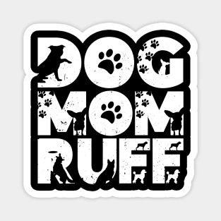 dog mum ruff funny , dog lover vintage valentines funny dog Magnet