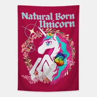 Natural Born Unicorn 3 - Cute Rainbow Unicorn -  Seika by FP Tapestry