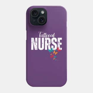 Tattooed Nurse with Butterflies Phone Case