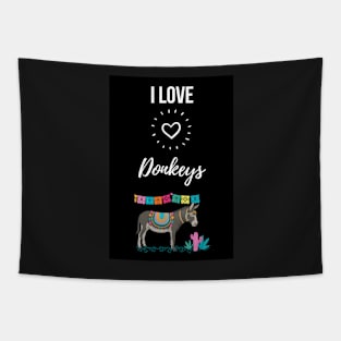 I Love Donkeys Tapestry