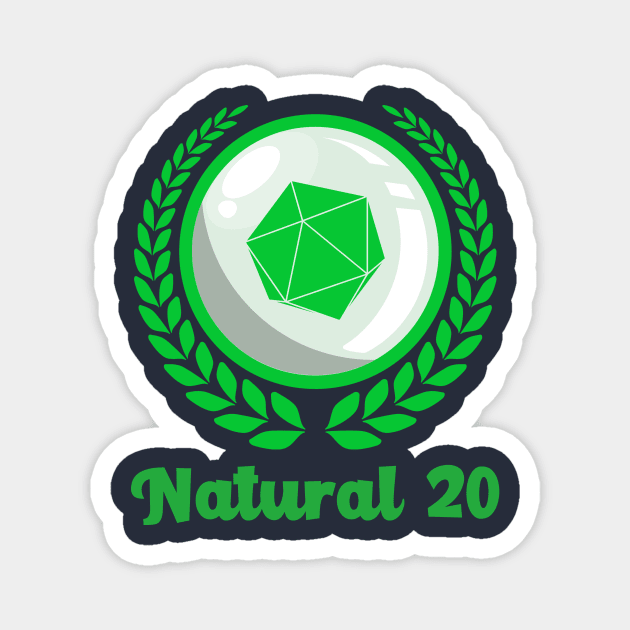 Natural 20 Magnet by natural-20s