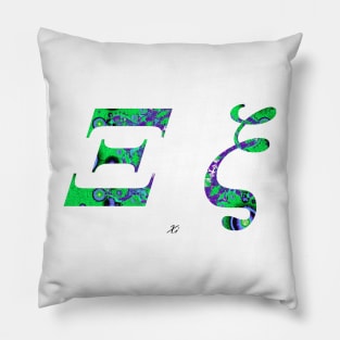 Xi Greek Alphabet Pillow