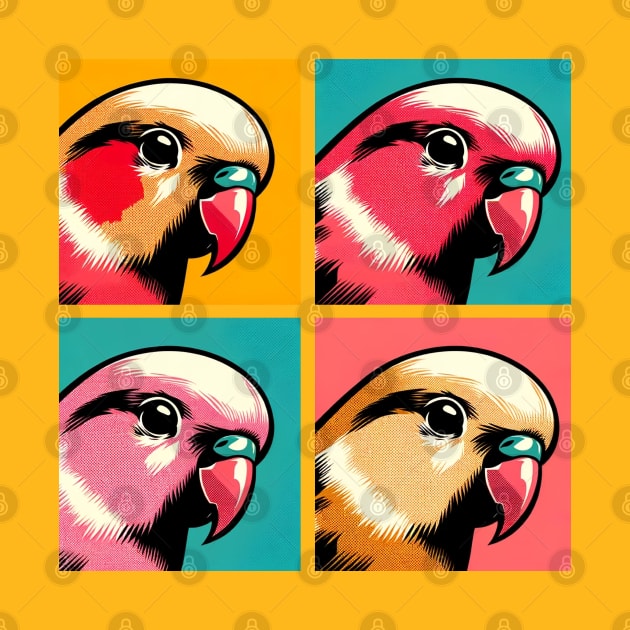 Pop Rosy-faced Lovebird Art - Cool Birds by PawPopArt