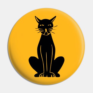 Black cat silhouette Pin