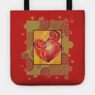 Kissing Couple Embrace And Form A Heart Vector Tote