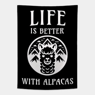 Life is better with Alpacas Tapestry