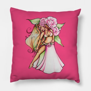 Pink Floral Belly Dancer Pillow