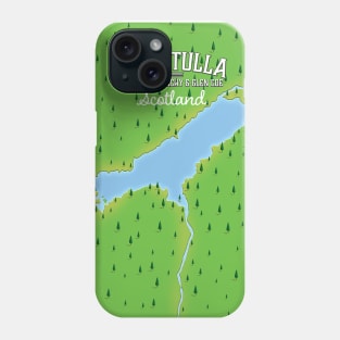 Loch Tulla Scotland map Art Print Phone Case